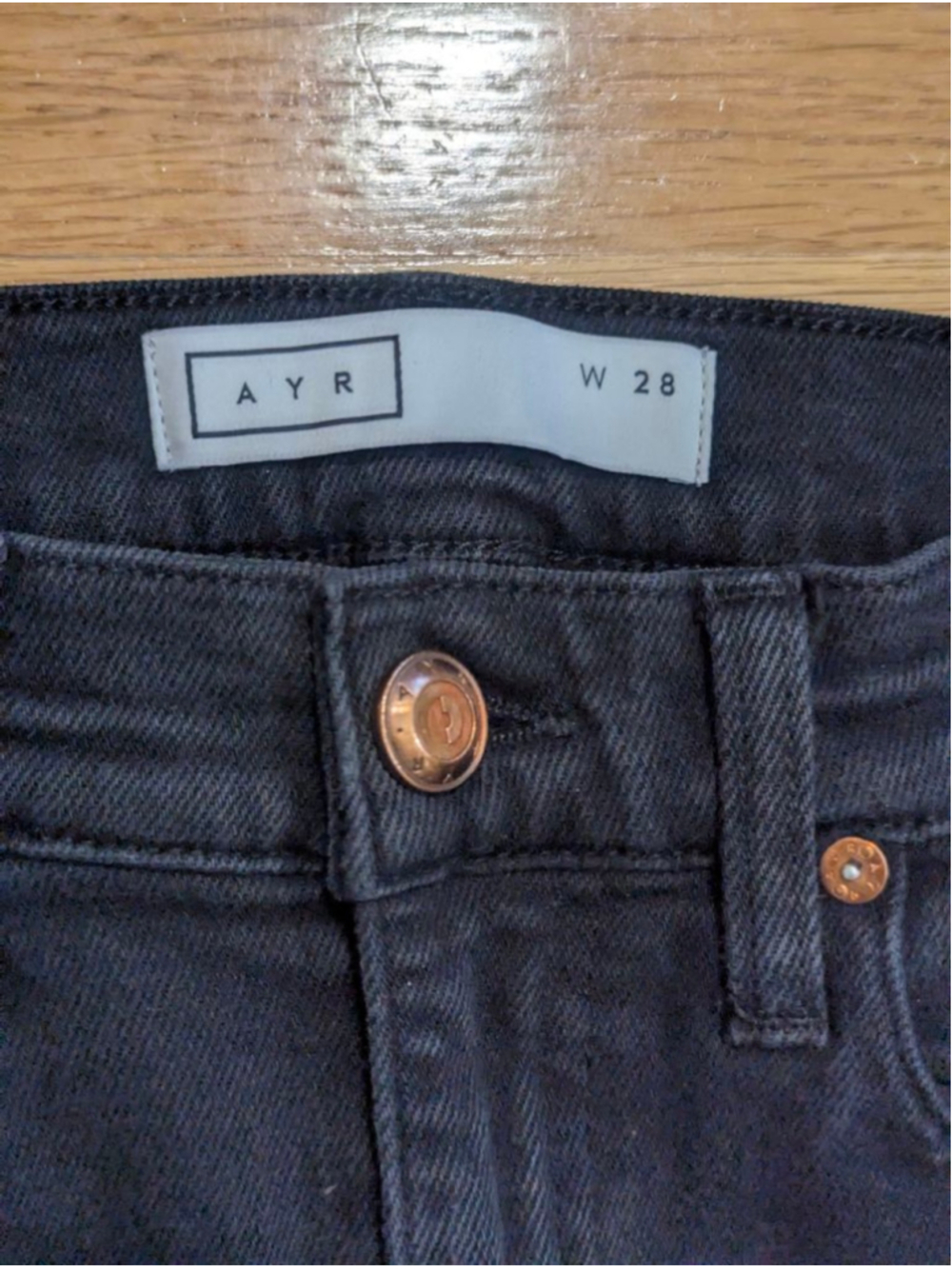 AYR The Rocker Black Ankle Cropped Jeans Size 28 - Picture 5 of 14